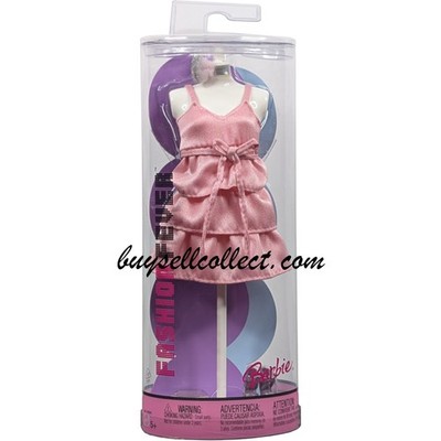 2004 Barbie FASHION FEVER pink ruffle Dress outfit Mannequin G9002 Sealed Tube