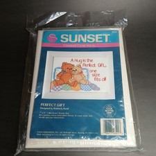 Sunset Cross Stitch Kit With Frame Perfect Gift 1990 Dimensions 16541 Sealed NOS