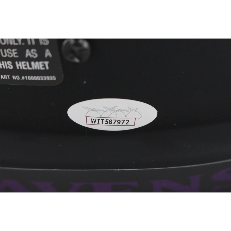 Casco Joe Flacco Autografiado/Firmado Baltimore Ravens F/S Eclipse JSA 49684 Foto 3 de 4