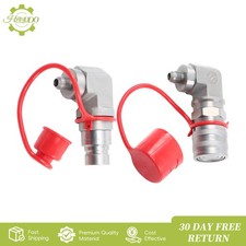 Flat Face Hydraulic Quick Coupler 1/2" Body 3/8 JIC Male Thread 90 degree