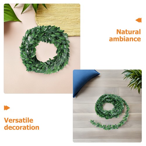  5-częściowy zestaw sztucznych przęseł z zielonymi liśćmi: sztuczne 7,5 m długości - Zdjęcie 9 z 12