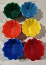 24 Pack Reusable Silicone Cupcake Muffin Liners Baking Cup Excellent Condition