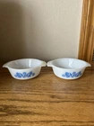 VTG Anchor Hocking Fire King Casserole Dishes Blue Cornflower Blue 2-12 oz