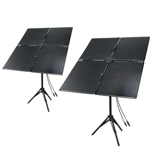 DOKIO 400W(8pcs x 50W) Portable Solar Panel Kit Blade type for camping ...