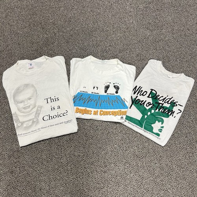 #ad #ad Vintage Abortion T Shirt Bundle Activist Pro Life Vintage T Shirt C $180.00