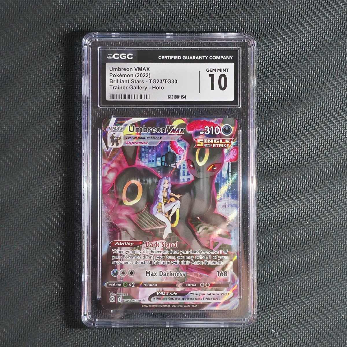 pokemon card tg23 tg30 Umbreon VMAX TG23/TG30 - Brilliant Stars - Full Art Holo - CGC GEM Mint 10