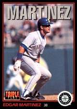 Edgar Martinez 1993 Triple Play #20 Mariners MLB READ FREE SHIPPING AutographDen