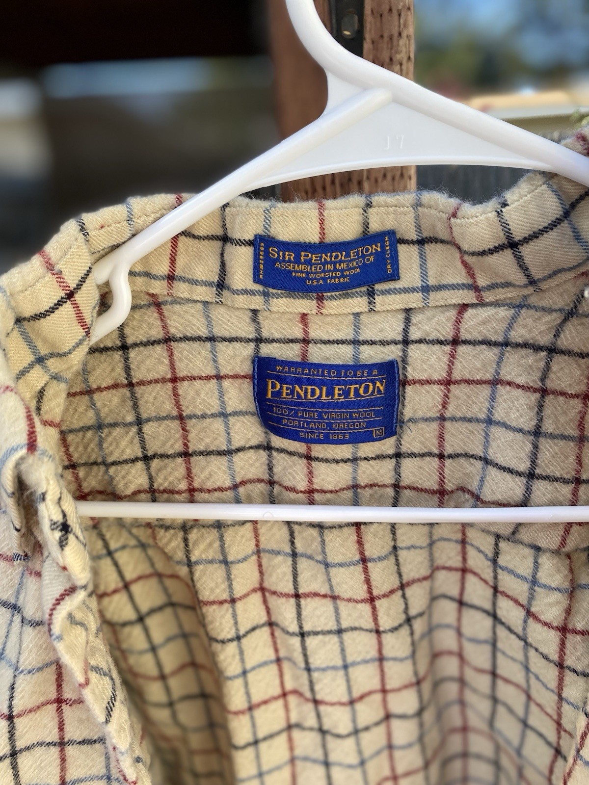 Pendleton Sir Pendleton Wool Flannel Check Button… - image 2