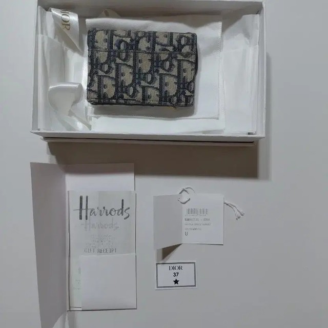 Dior Oblique Saddle Card Wallet New In Box with Receipt