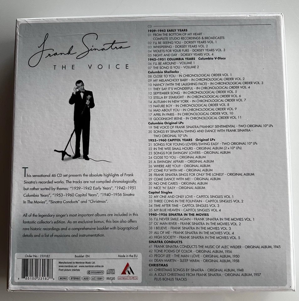 FRANK SINATRA - The Voice - Over Twenty Years In Music 1939-1960  BOX SET  46 CD - Bild 3 von 4