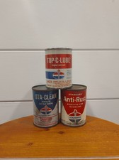 Vintage American Standard Oil Can 4oz Metal Advertising Top C Anti Rust STA Lot