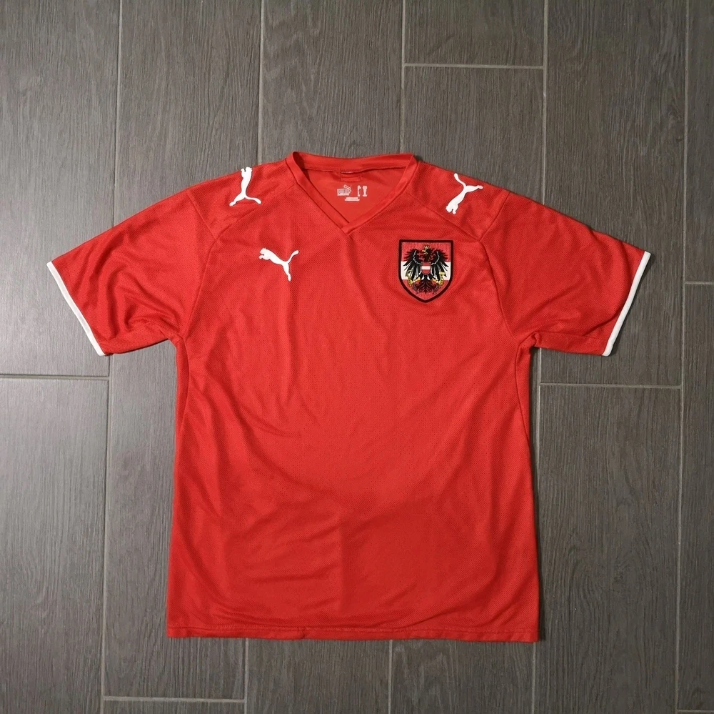 Vintage Retro EM 2008 Österreich ÖFB Heim Trikot Größe: XS 176 Fußball Puma Fans