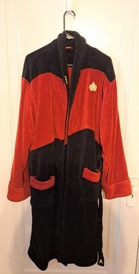 Star Trek Bathrobe Next Generation TNG Command Red Bath Robe Factory OS adult