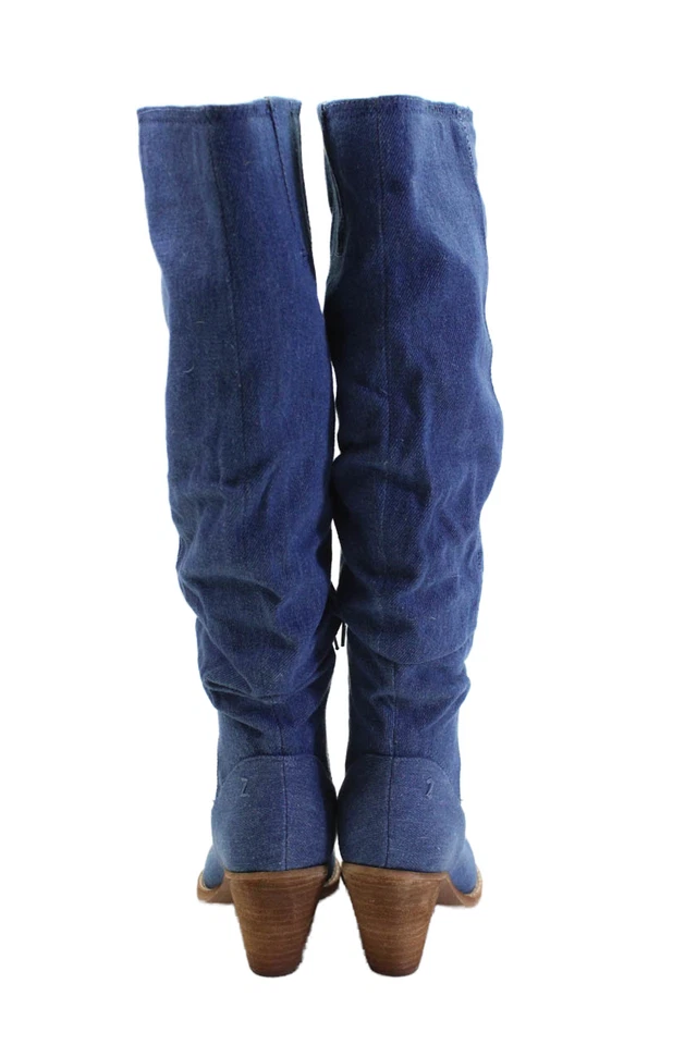 Botas de Vaquero Zodiac Mujer Denim Punta Hasta la Rodilla Azul Talla 7 Foto 3 de 4