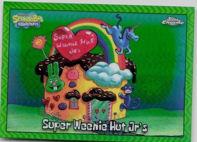 2025 Topps Chrome Spongebob #50 Super Weenie Hut Jr's Kelp Green