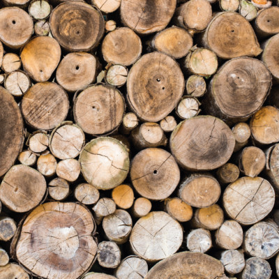 Fliesenaufkleber | Dekor Holz Stapel Natur Braun | alle Größen | Staffelpreise