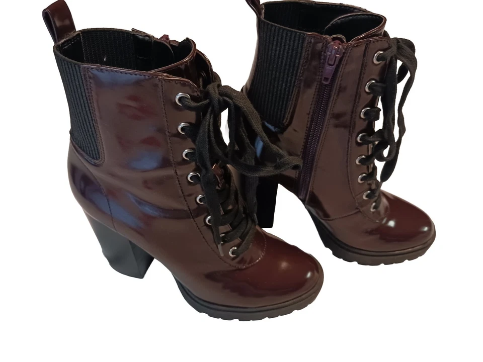 BOTÍN STEVE MADDEN TACÓN PESTILLO MORADO TALLA 7M Foto 4 de 4