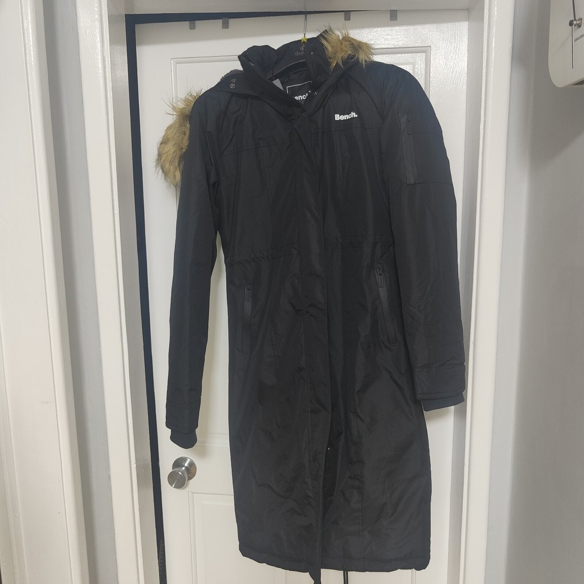 Brand New Bench Womens Skylar Longer Parka Jacket Black Size UK