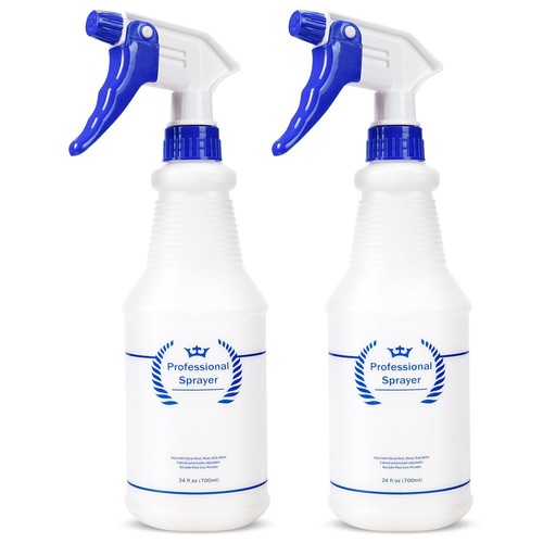 Plastic Spray Bottle, Empty Spray Bottles (2 Pack 24 Oz), All-Purpose Sprayer...
