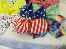 Jojo Siwa Large 8  Bows, Ear Muffs, Key Chain 15 Assorted Styles As Shown EUC