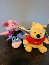 Disney Winnie the Pooh Beanbag Friend Set of 3 Eeyore Piglet Pooh NEW