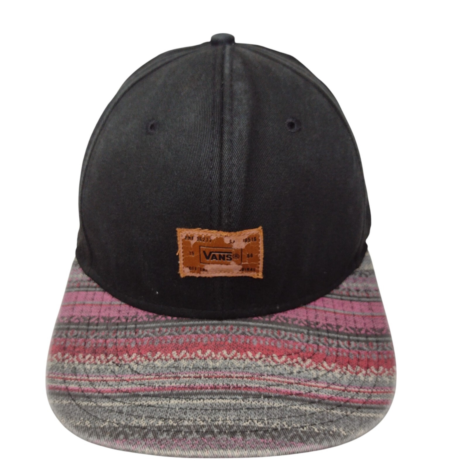 Vans Leather Patch Snapback Hat Multi OSFA Adjust… - image 1