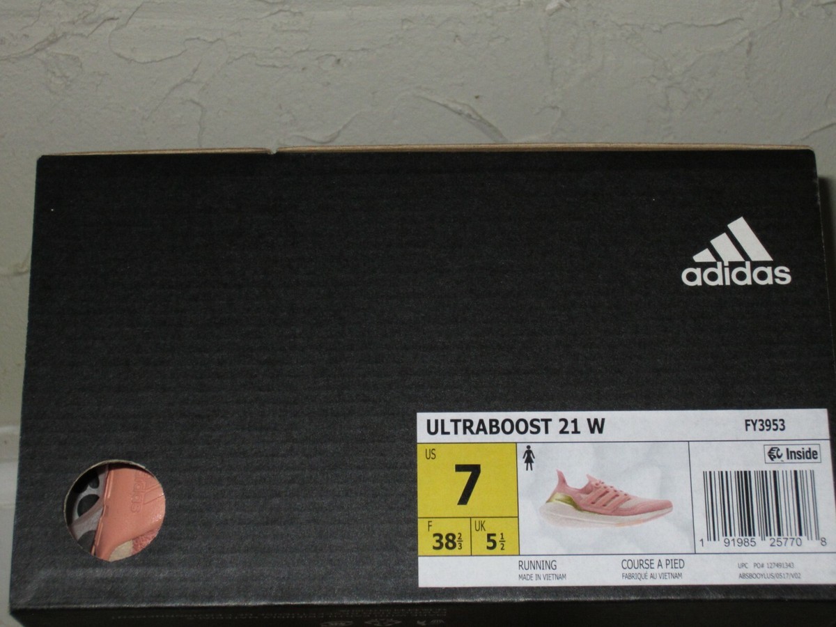 adidas Ultra Boost 21 Ambient Blush Pink Women's Size 7 NEW