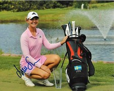 LPGA GOLFER LINNEA STROM SIGNED 8x10 PHOTO w/COA WOMEN'S GOLF PROOF SWEDEN