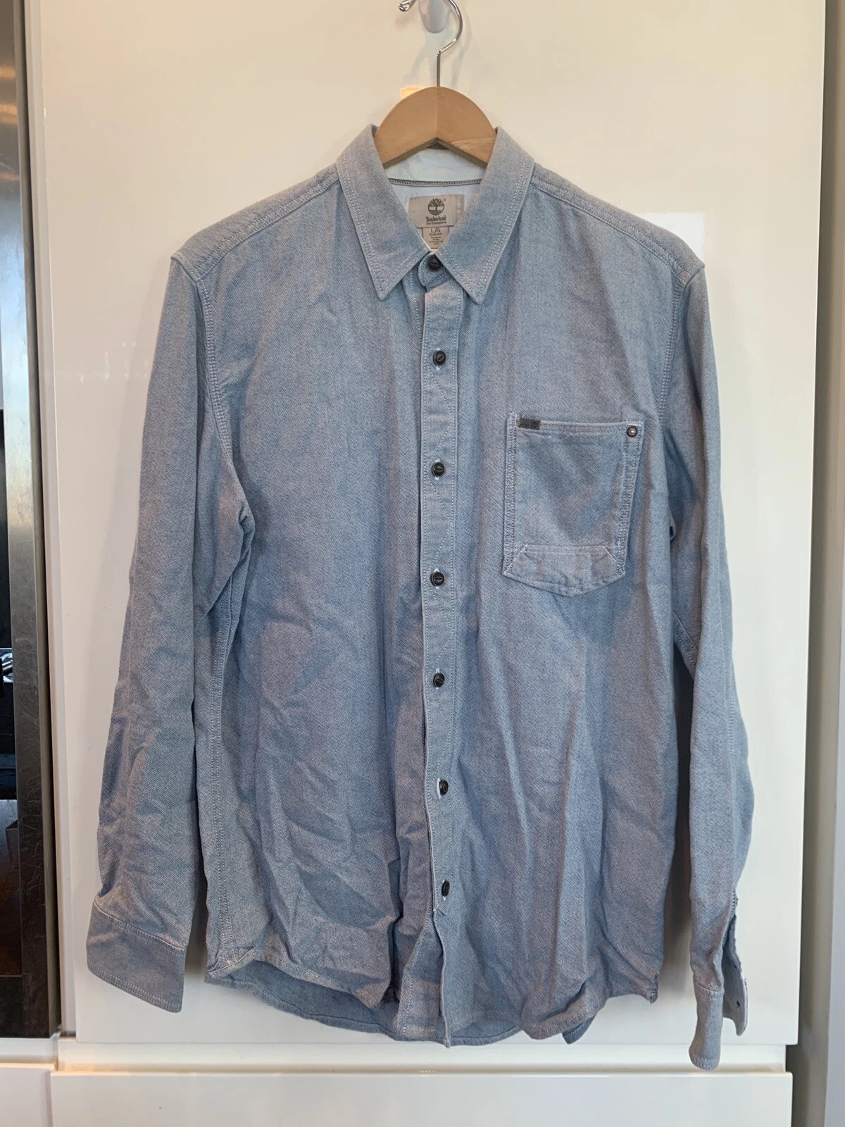Camicia Oxford Timberland Earthkeepers blu slim fit taglia L