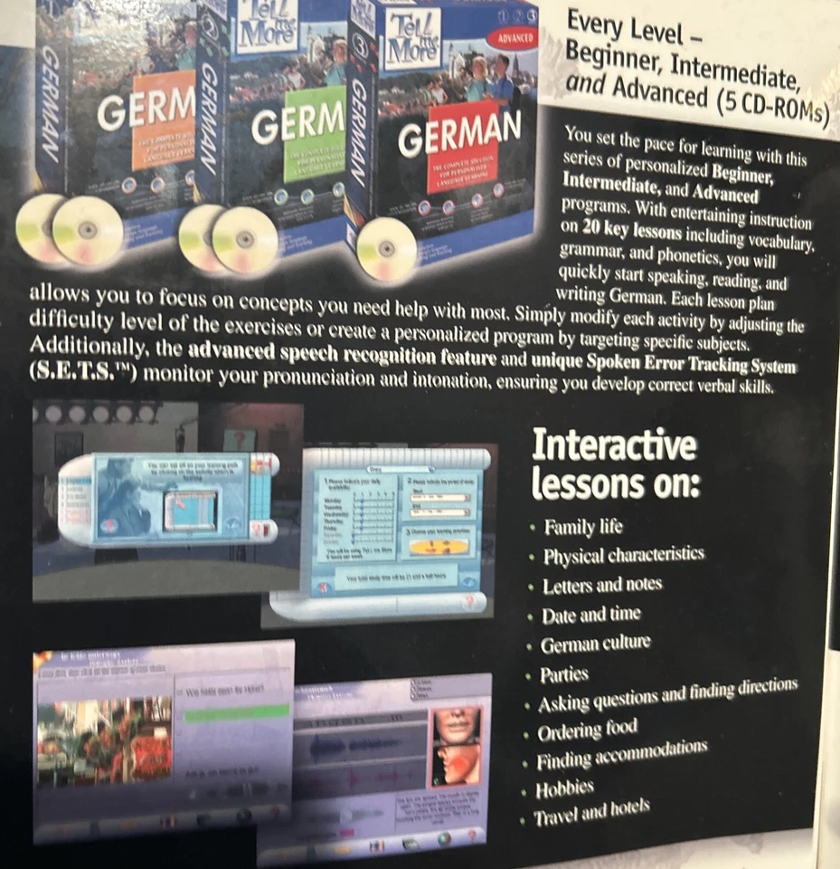 Topics Entertainment Learn German Language Deluxe 8 CD Disc Set PC Interactive  - Image 4 of 4