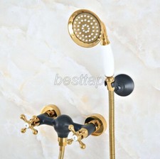 Gold Color Oil Rubbed Brass Bathroom Hand Shower Mixer Tap Faucet Set sna513
