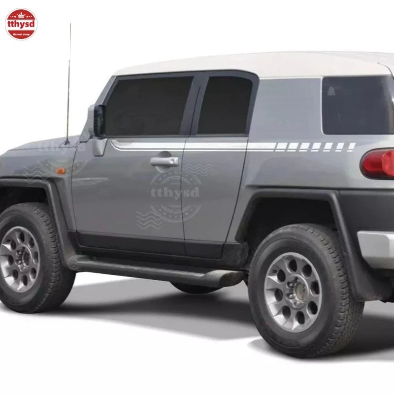 Calcomanías laterales a rayas de carreras línea de cintura gráficos para Toyota FJ Cruiser vinilo para automóvil Foto 3 de 4