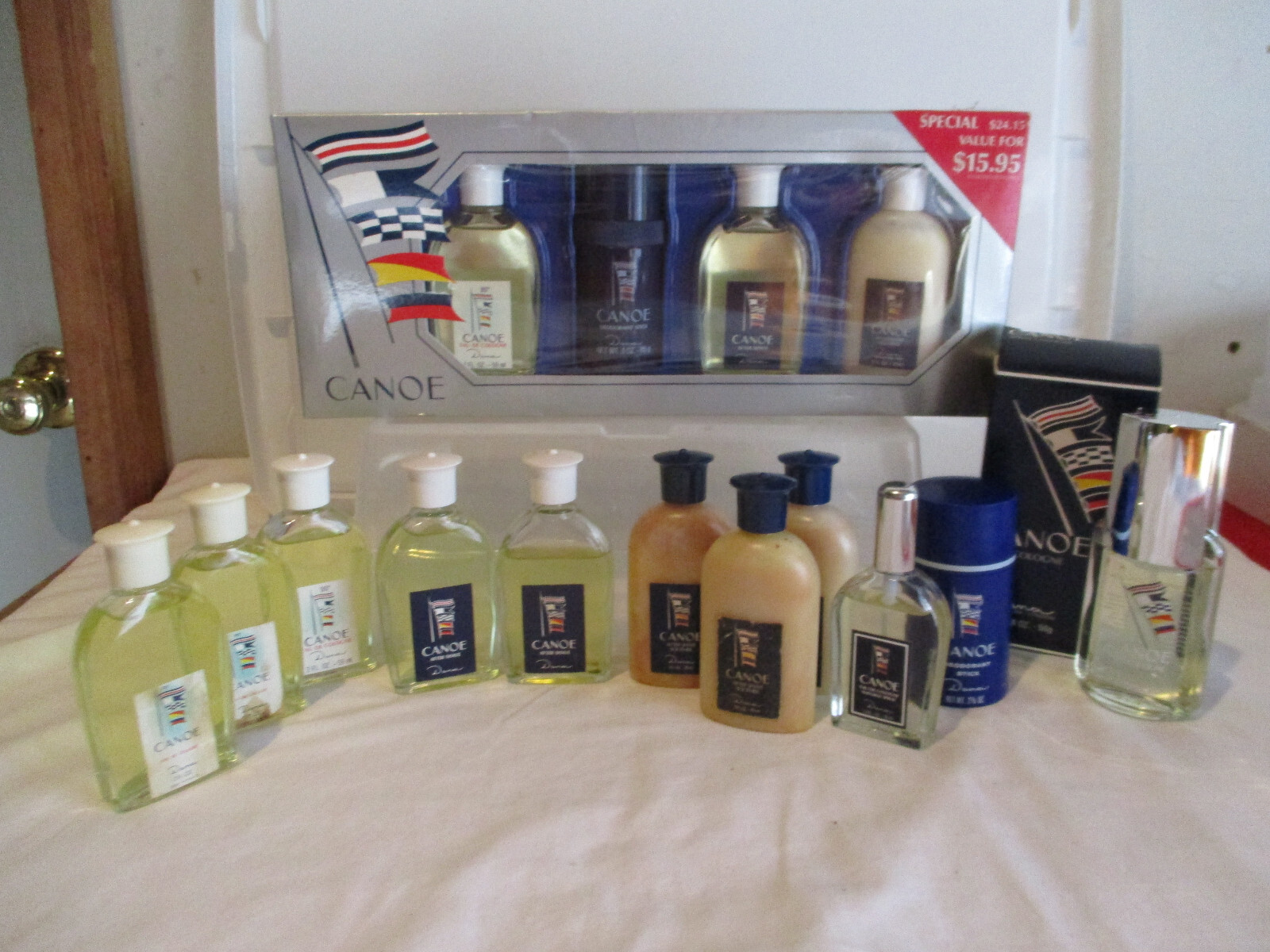 Vtg Estate Men's Huge Lot of CANOE by Dana Spray Cologne / After Shave