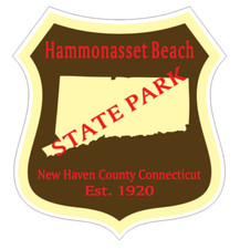 3" hammonasset beach connecticut state park bumper sticker decal usa made