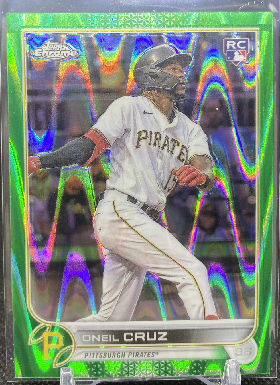 2022 Topps Chrome #128 Oneil Cruz - Pittsburgh Pirates Green Wave Refractor75/99