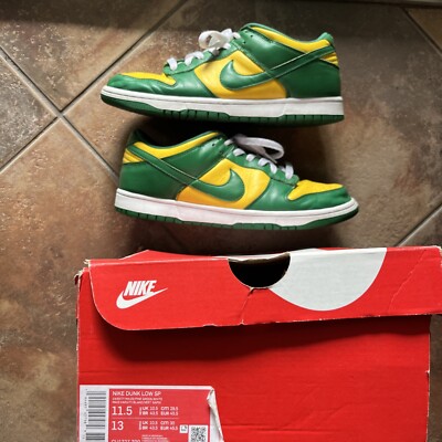 Size 11.5 -  Nike Dunk Low Green/Pine/Varsity Maize/White 2020