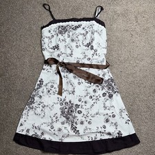 Vintage Junior’s Pulse Brown & White Floral Sundress Large