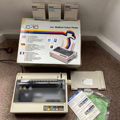 Star LC-10 Farbe Vintage Nadeldrucker Parallel Boxed Atari ST PC Superb
