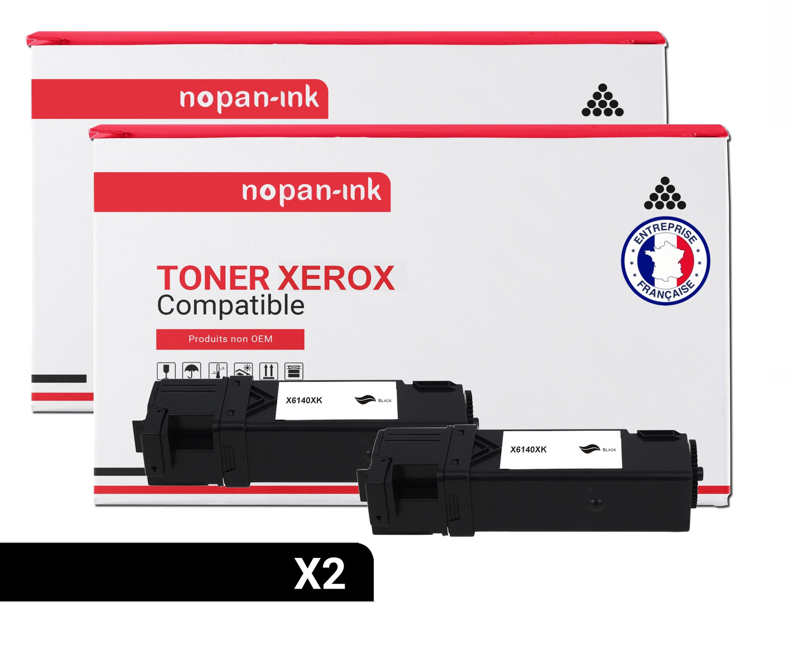 Toner Xerox 106R01480 noir Nopan-Ink à séchage rapide pour des documents nets