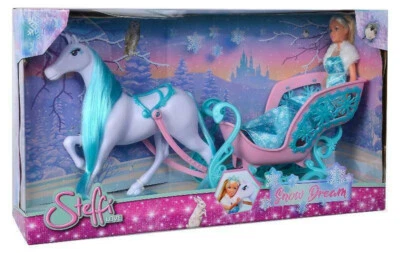 SIMBA Steffi Love Schlitten Kutsche + Puppe + Pferd Winterzauber Snow Dream NEU OVP