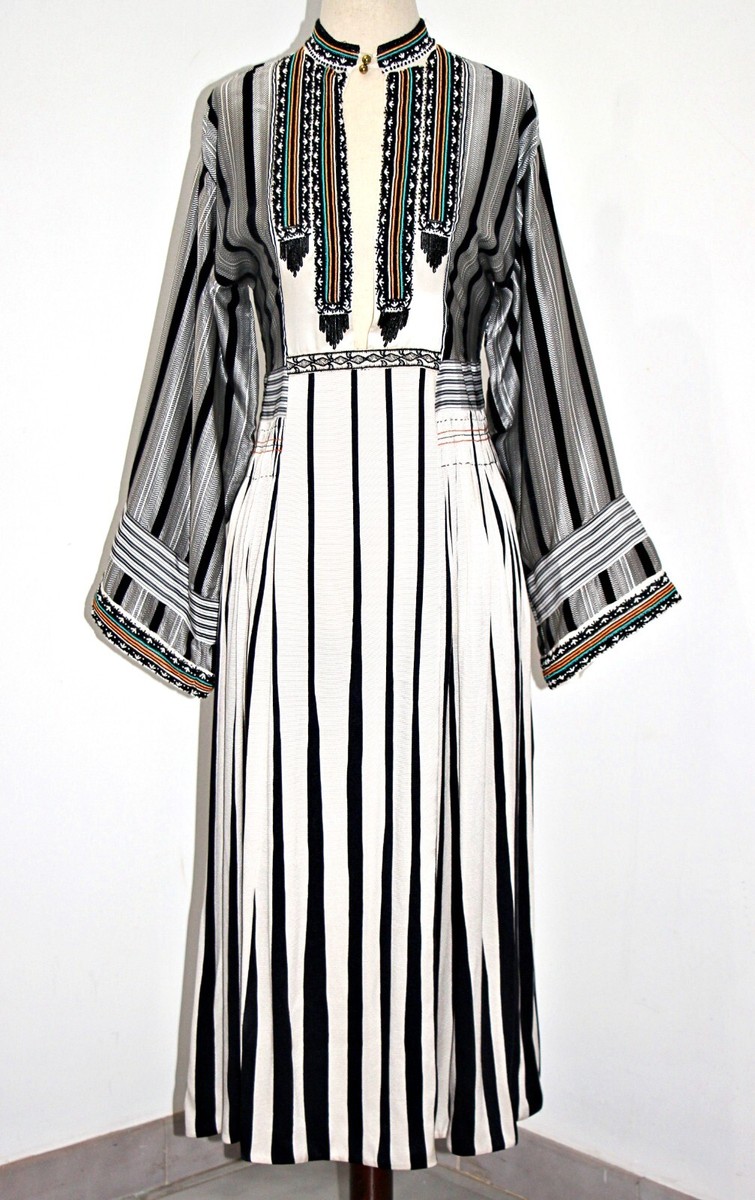 ETRO★素敵!Abito Amber Beads Embroidered Silk Striped Dress ETRO 'Abito Amber' Beads Embroidered Silk Striped Dress sz