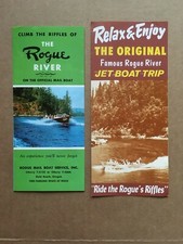 Vintage 1960s Rogue River Mail Boat & Jet Boat Brochures, Gold Beach, OR