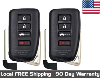 2x New Replacement Proximity Key Fob Remote For 2014-2020 Lexus RCF