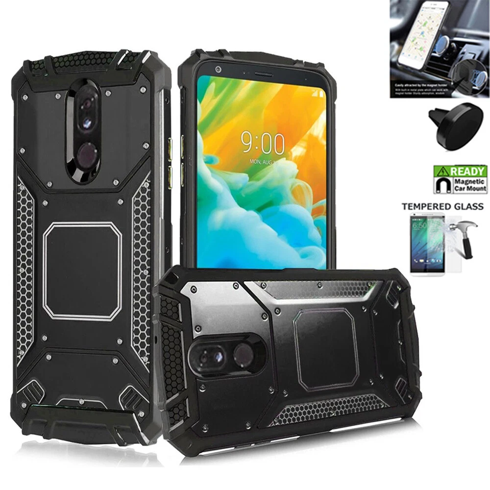 Phone Case For LG Aristo 4+ plus/ Escape Plus Heavy Duty Shock Proof Metal Cover