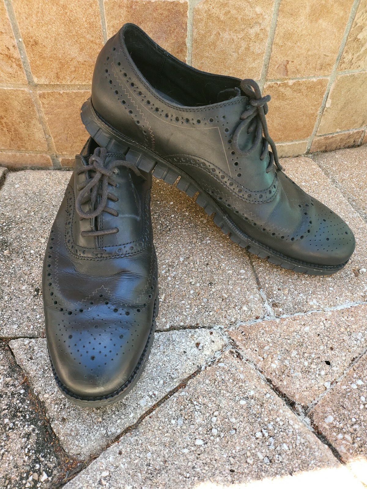 SAOLA Scarpe eleganti Oxford Cole Haan da uomo nere Grand OS in pelle alare 11M