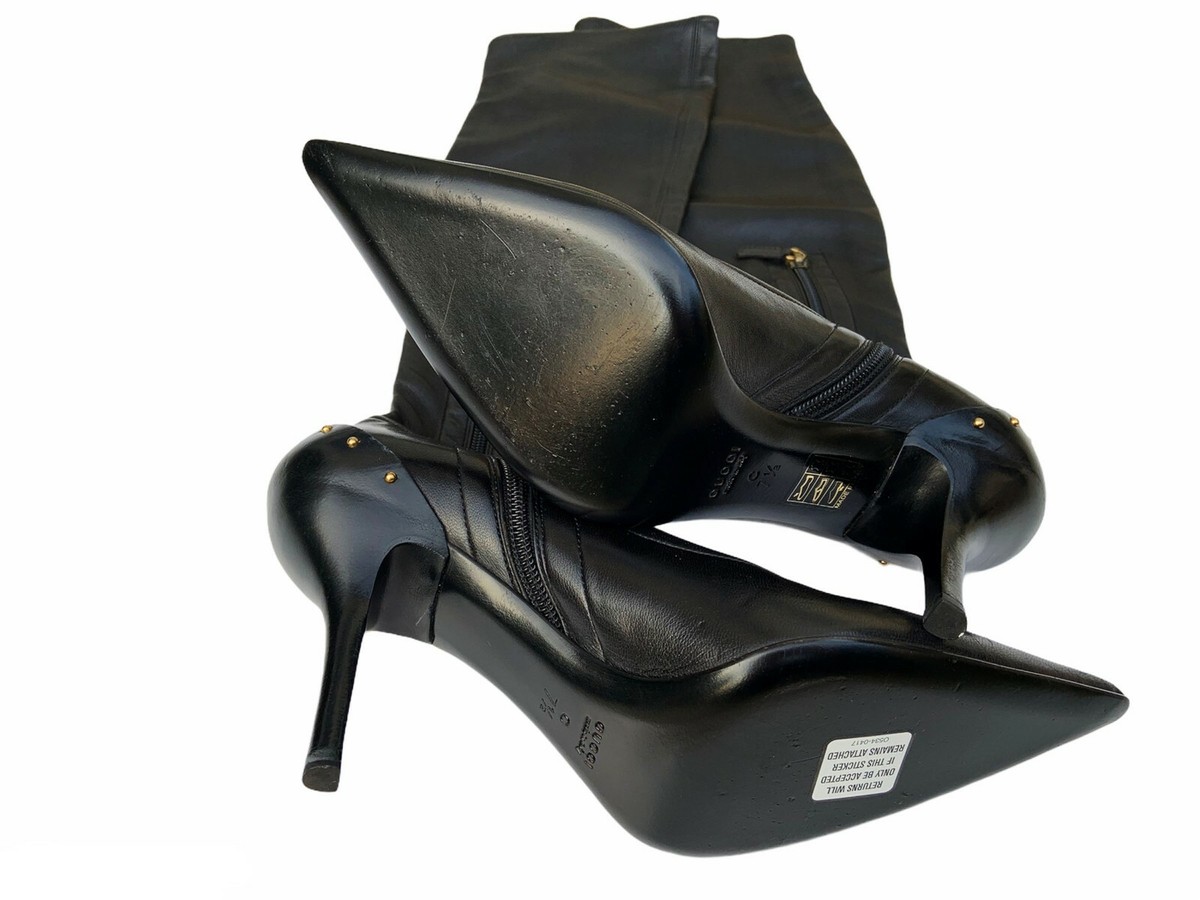 Tom Ford for Gucci F/W 2003 Over-the-Knee Stretch Leather Studded