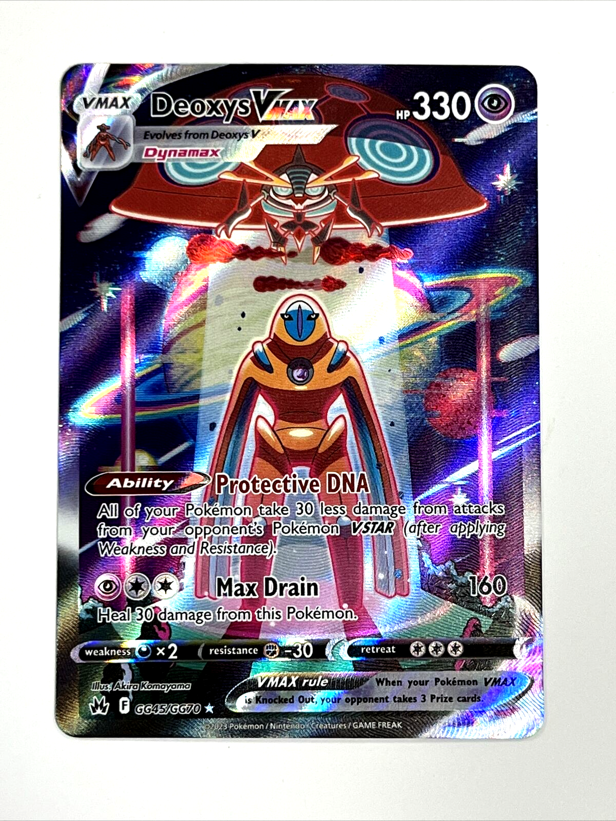 Deoxys VMAX Crown Zenith Pokemon Card