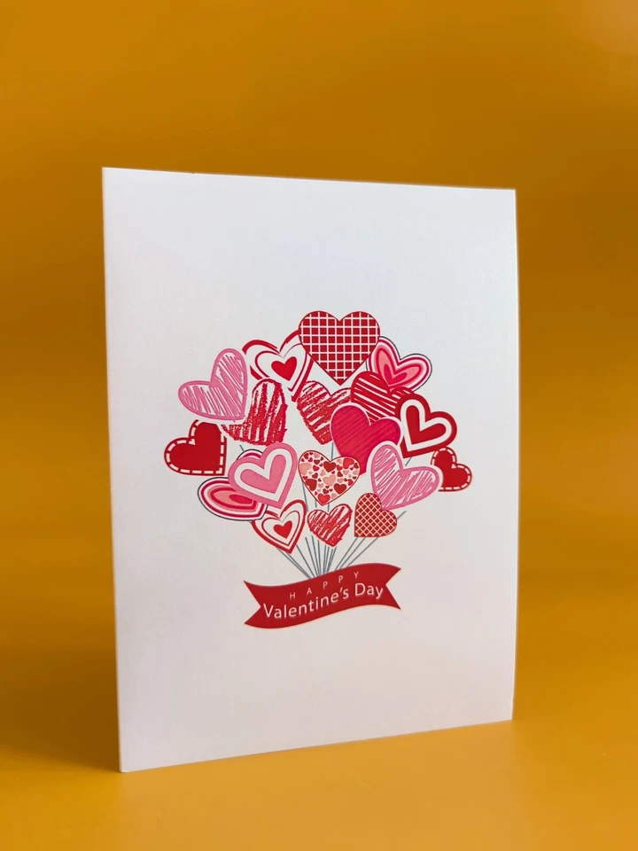 Heart Balloon Valentine Box Popup Card - Image 2 of 4