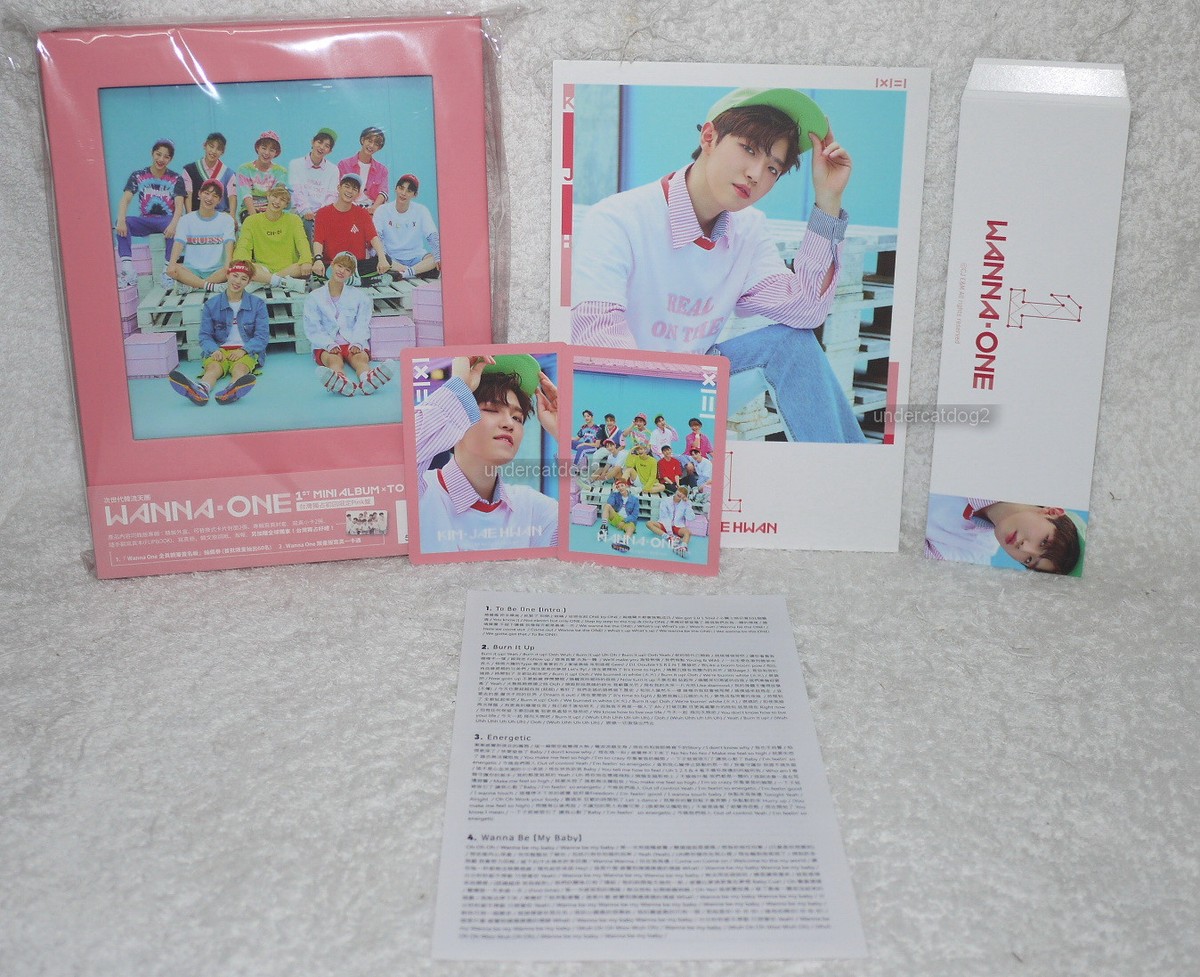 WANNA ONE 1X1=1 TO BE ONE Pink Ver. Taiwan Ltd CD+KIM JAEHWAN two