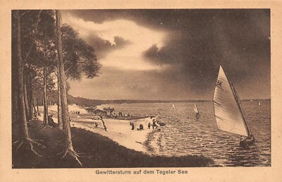 Thunderstorm on Lake Tegel Postcard Postcard